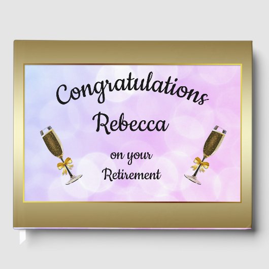 Aangepast ontwerp voor pensionering gastenboek (Voorkant)