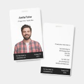 Aangepast ontwerp voor personeelsfoto-identiteit badge (Voor- en achterkant)