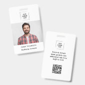 Aangepast ontwerp voor personeelsidentiteit badge (Voor- en achterkant)
