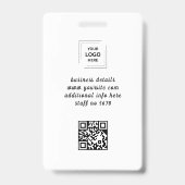 Aangepast ontwerp voor personeelsidentiteit badge (Achterkant)