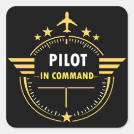 Aangepast ontwerp voor pilotenmok – Volledig bewer Vierkante Sticker