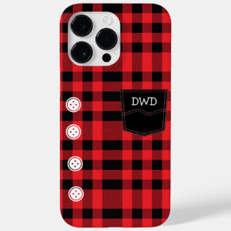 Aangepast ontwerp voor rood flatpanel Shirt Case-Mate iPhone 14 Pro Max Hoesje