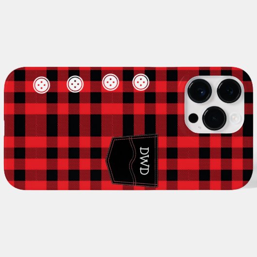Aangepast ontwerp voor rood flatpanel Shirt Case-Mate iPhone Case (Achterkant (horizontaal))