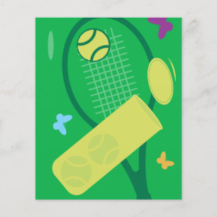 Aangepast ontwerp voor sjabloon voor tennisspeelfi flyer