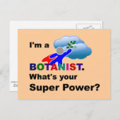 Aangepast ontwerp voor superheld botanist briefkaart (Voorkant / Achterkant)