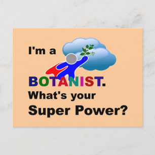 Aangepast ontwerp voor superheld botanist briefkaart