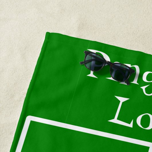 Aangepast ontwerp voor tabeltennis strandlaken (In situ)