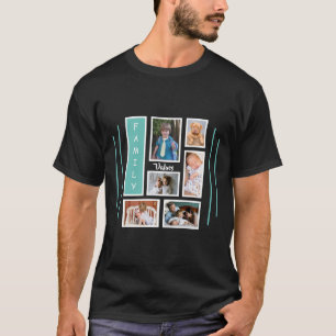 Aangepast ontwerp voor tekstfamilie fotografie col t-shirt