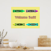 Aangepast ontwerp voor terug naar school met krijt poster (Keuken)