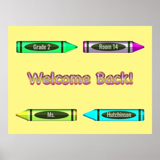 Aangepast ontwerp voor terug naar school met krijt poster (Voorkant)