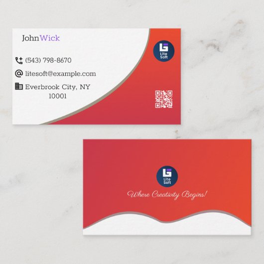 Aangepast ontwerp voor Visitekaartje (Voorkant / Achterkant)