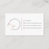 Aangepast ontwerp voor Visitekaartje voor MerSadie (Achterkant)