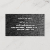 Aangepast ontwerp voor zwart leder | visitekaartje (Achterkant)