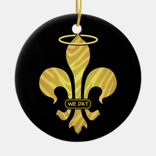 Aangepast ontwerp: "We dat"-versiering Keramisch Ornament (Voorkant)