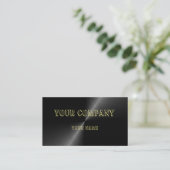 Aangepast ontwerp zwart metaal visitekaartje (Staand voorkant)