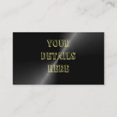 Aangepast ontwerp zwart metaal visitekaartje (Achterkant)