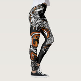 Aangepast ontworpen Aziatische draak-Leggings Leggings