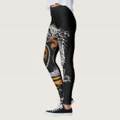 Aangepast ontworpen Aziatische draak-Leggings Leggings (Links)