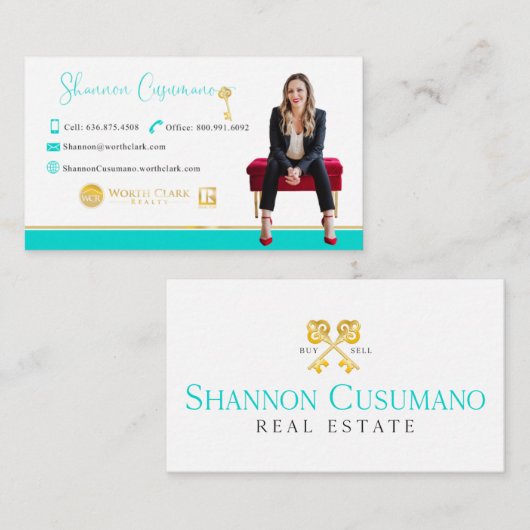 Aangepast ontworpen Visitekaartjes voor Shannon (Voorkant / Achterkant)