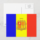 Aangepast ontworpen vlag van het briefkaart Andorr (Voorkant / Achterkant)