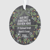 Aangepast onze eerste kerst in ons nieuwe startpun ornament (voorkant)