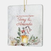 Aangepast onze eerste kerstfeestelijke organisatie keramisch ornament (Links)