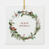 Aangepast onze eerste kerstfeestelijke organisatie keramisch ornament (Achterkant)