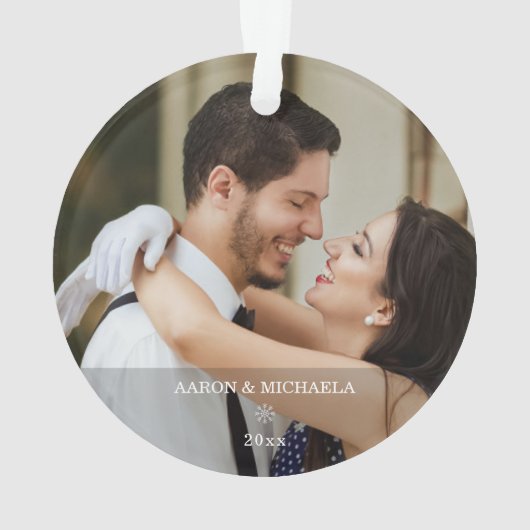 Aangepast Onze Eerste Kerstmis als Passen getrouwd Ornament (achterkant)