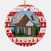 Aangepast Onze Eerste Kerstmis in Ons Nieuwe Huis  Keramisch Ornament (Achterkant)