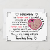 Aangepast onze eerste Vaderdag, beste papa om te w Feestdagenkaart (Voorkant)