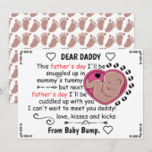 Aangepast onze eerste Vaderdag, beste papa om te w Feestdagenkaart (Voorkant / Achterkant)