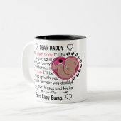 Aangepast onze eerste Vaderdag, beste papa om te w Tweekleurige Koffiemok (Voorkant links)