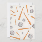 Aangepast onze Little Slugger Baseball Baby shower Kaart (Achterkant)