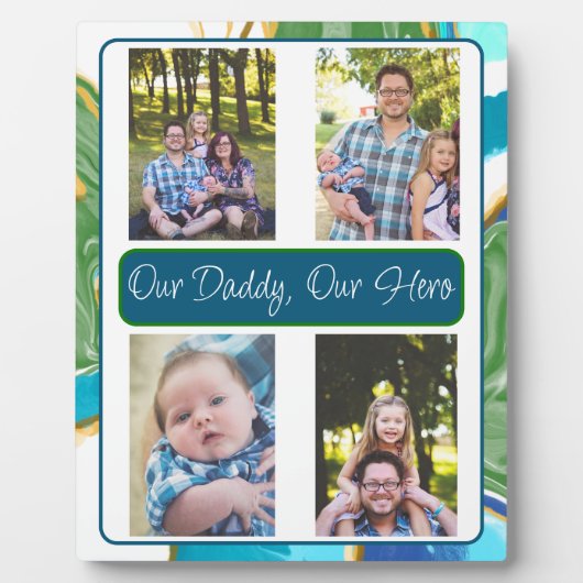 Aangepast onze papa, onze Hero Fotoplaat (Voorkant)
