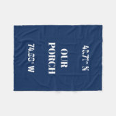 Aangepast onze Porch Coördinaten Fleece Deken (Voorkant (Horizontaal))