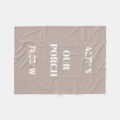 Aangepast onze Porch Coördinaten Fleece Deken (Voorkant (Horizontaal))