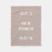 Aangepast onze Porch Coördinaten Fleece Deken (Voorkant)