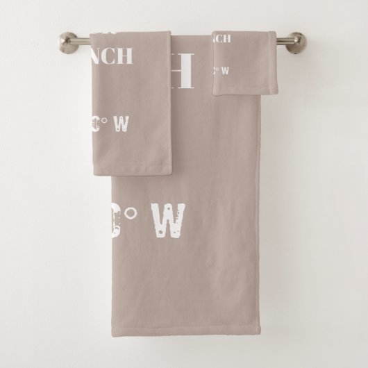 Aangepast onze Ranch Coordinates Bad Handdoek (Insitu)