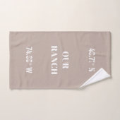 Aangepast onze Ranch Coordinates Bad Handdoek (Handdoek)