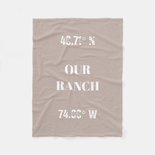 Aangepast onze Ranch Coordinates Fleece Deken (Voorkant)