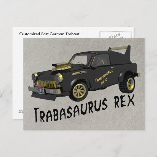 Aangepast Oost-Duitse trabant Briefkaart (Voorkant / Achterkant)
