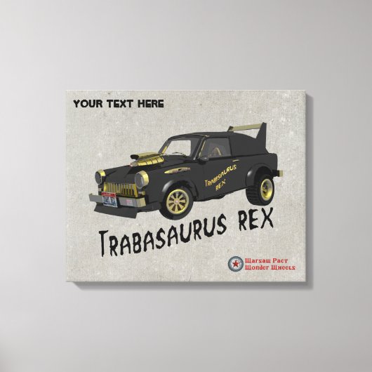 Aangepast Oost-Duitse trabant Canvas Afdruk (Voorkant)