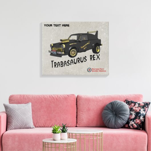 Aangepast Oost-Duitse trabant Canvas Afdruk (Insitu (Woonkamer))