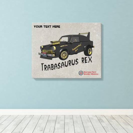 Aangepast Oost-Duitse trabant Canvas Afdruk (Insitu (Houten vloer))