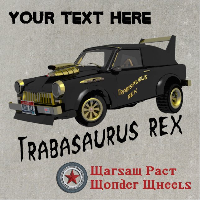 Aangepast Oost-Duitse trabant Fotobeeldje Magneet (Voorkant)