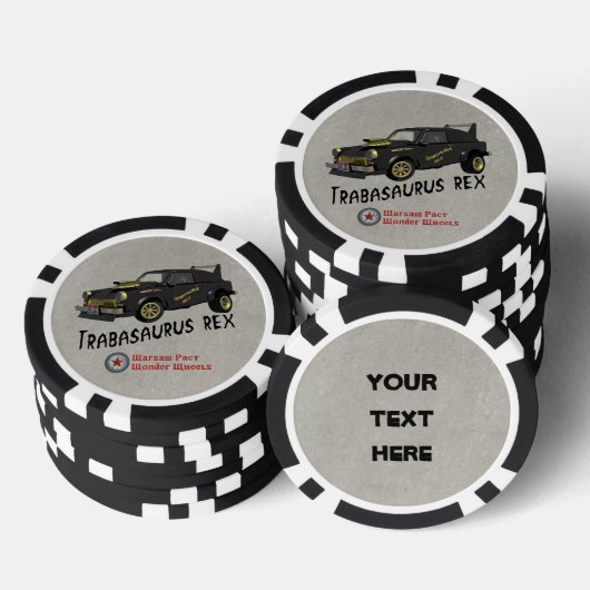Aangepast Oost-Duitse trabant Poker Chips (Opstapeling)