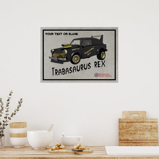 Aangepast Oost-Duitse trabant Poster (Keuken)
