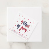 Aangepast op 4 juli Patriottisch VS-vlaggenland Bedankjes Labels (In situ)