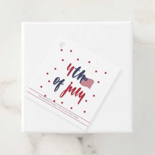 Aangepast op 4 juli Patriottisch VS-vlaggenland Bedankjes Labels (In situ)