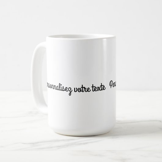 Aangepast op basis van uw wensen koffiemok (Voorkant links)